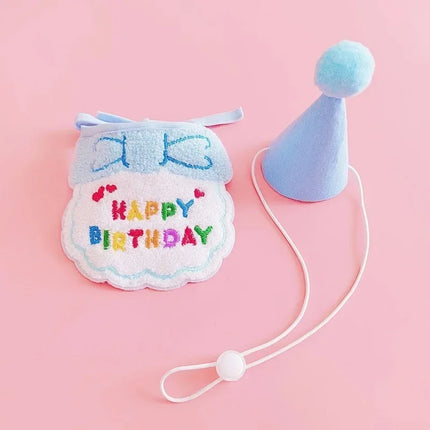 Birthday Scarf Hat Set for Small, Medium Dogs