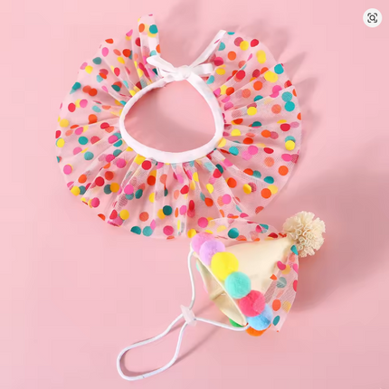 Birthday Scarf Hat Set Party Dress Up Accessories