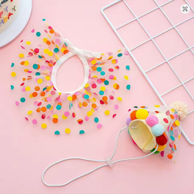 Birthday Scarf Hat Set Party Dress Up Accessories